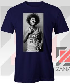 Jimi Hendrix Team 27 Sonics Navy Blue Tshirt