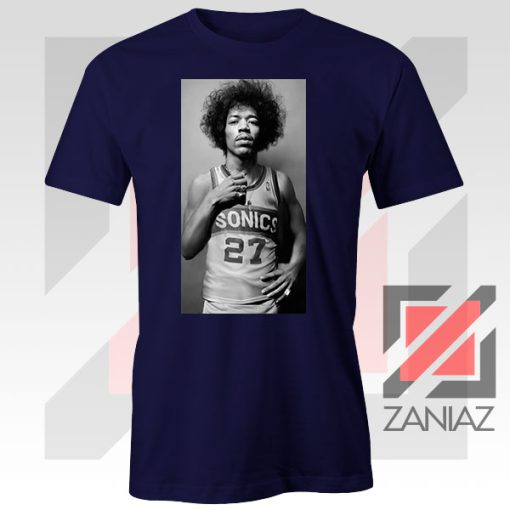 Jimi Hendrix Team 27 Sonics Navy Blue Tshirt