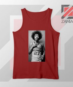 Jimi Hendrix Team 27 Sonics Red Tank Top