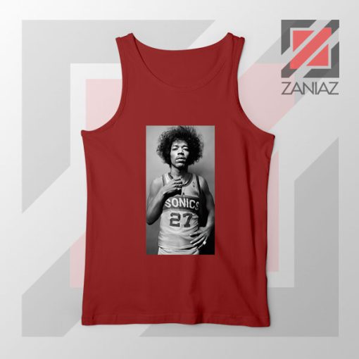 Jimi Hendrix Team 27 Sonics Red Tank Top