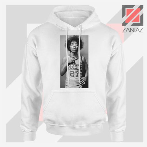 Jimi Hendrix Team 27 Sonics White Hoodie