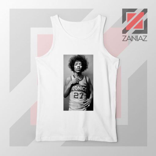 Jimi Hendrix Team 27 Sonics White Tank Top