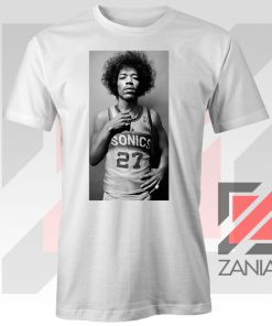 Jimi Hendrix Team 27 Sonics White Tshirt