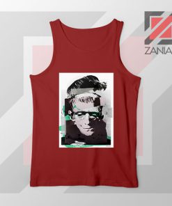 New Monsters Frankenstein Portrait Red Tank Top