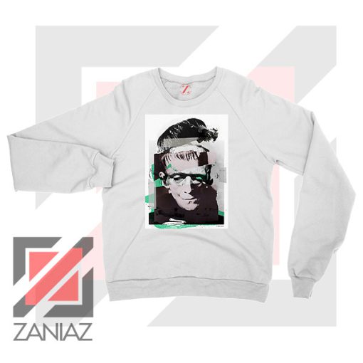 New Monsters Frankenstein Portrait White Sweater