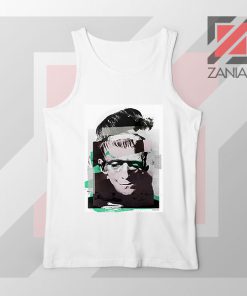 New Monsters Frankenstein Portrait White Tank Top