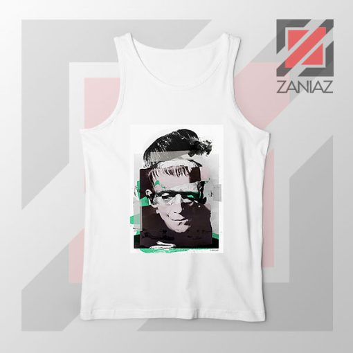 New Monsters Frankenstein Portrait White Tank Top