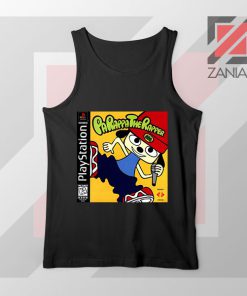 Parappa Playstation Graphic Black Tank Top