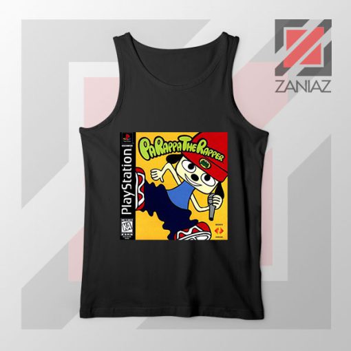 Parappa Playstation Graphic Black Tank Top