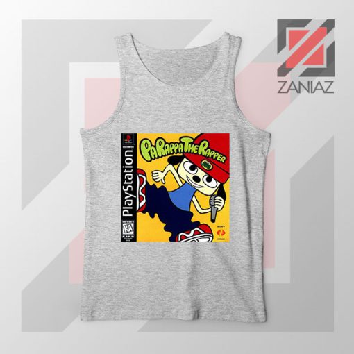 Parappa Playstation Graphic Sport Grey Tank Top