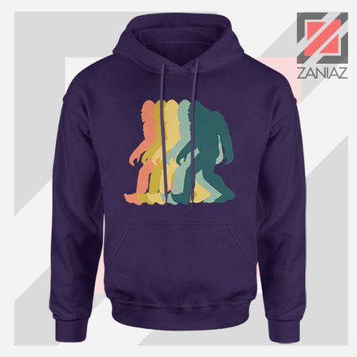 Rainbow Bigfoot Graphic Navy Blue Hoodie