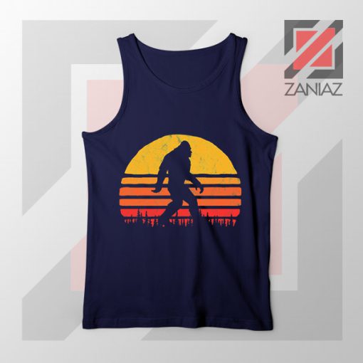 Sasquatch Silhouette Designs Navy Blue Tank Top