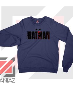 The Batman Dark Logo Film Navy Blue Sweater