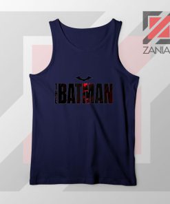 The Batman Dark Logo Film Navy Blue Tank Top