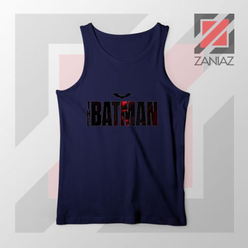 The Batman Dark Logo Film Navy Blue Tank Top