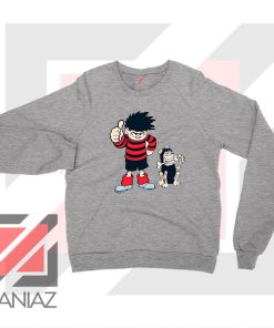 Get Gnasher Comedy Design Grey Sweatshirt