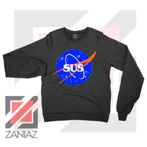 Among Us Game Nasa Parody Black Sweatshirt