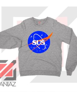 Among Us Game Nasa Parody Sport Grey Sweatshirt