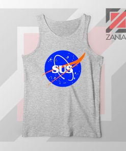 Among Us Game Nasa Parody Sport Grey Tank Top