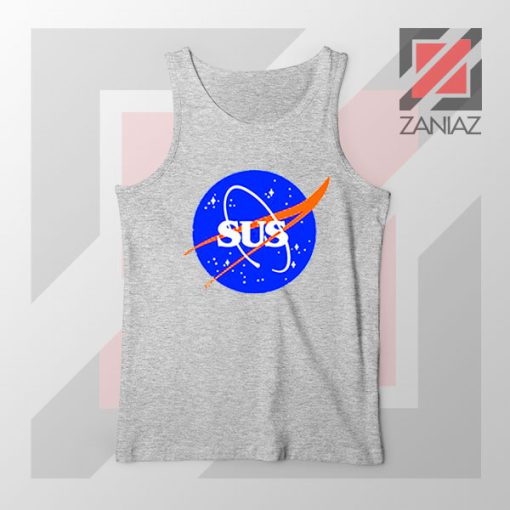 Among Us Game Nasa Parody Sport Grey Tank Top