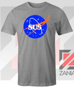 Among Us Game Nasa Parody Sport Grey Tshirt