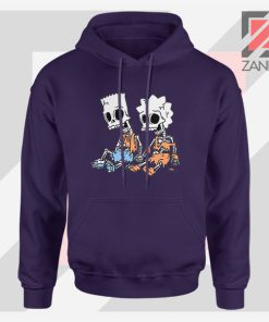 Bart and Lisa Skeletons Navy Hoodie