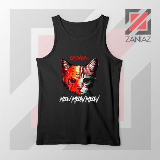 Black Cat Horror Halloween Tank Top