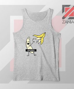 Censored Banana Grey Tank Top