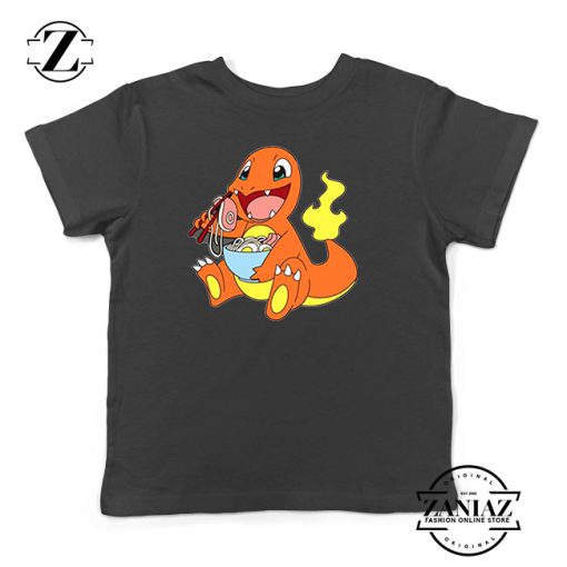 Charmander Noodle Ramen Black Youth Tee