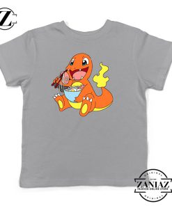 Charmander Noodle Ramen Sport Grey Youth Tee