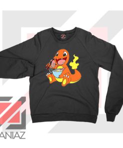 Charmander Ramen Noodle Black Sweatshirt