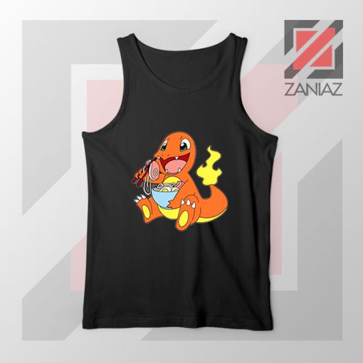 Charmander Ramen Noodle Black Tank Top