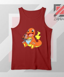 Charmander Ramen Noodle Red Tank Top