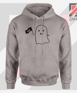 Cute Ghost Cozy Halloween Grey Jacket