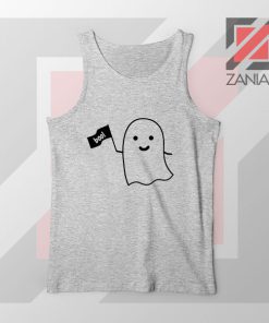 Cute Ghost Cozy Halloween Grey Tank Top