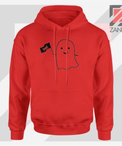 Cute Ghost Cozy Halloween Red Jacket