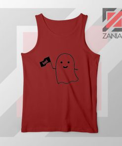 Cute Ghost Cozy Halloween Red Tank Top