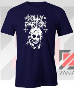 Dolly Parton Metal Design Navy Blue Tee