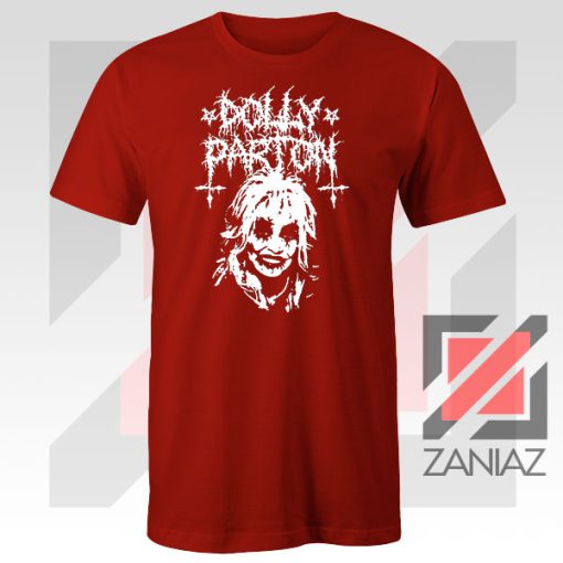 Dolly Parton Metal Design Red Tee