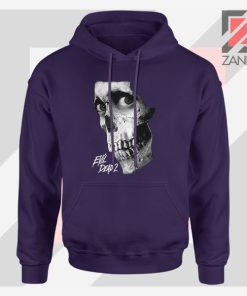 Evil Dead 2 Skull Poster Navy Blue Jacket