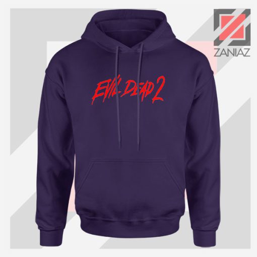 Evil Dead II 87 Logo Navy Blue Hoodie