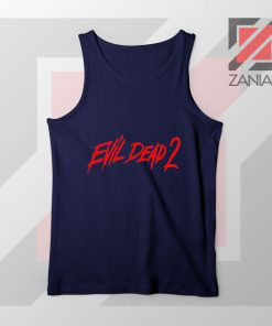 Evil Dead II 87 Logo Navy Blue Tank Top