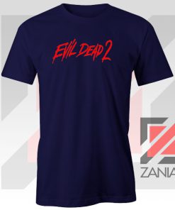 Evil Dead II 87 Logo Navy Blue Tshirt