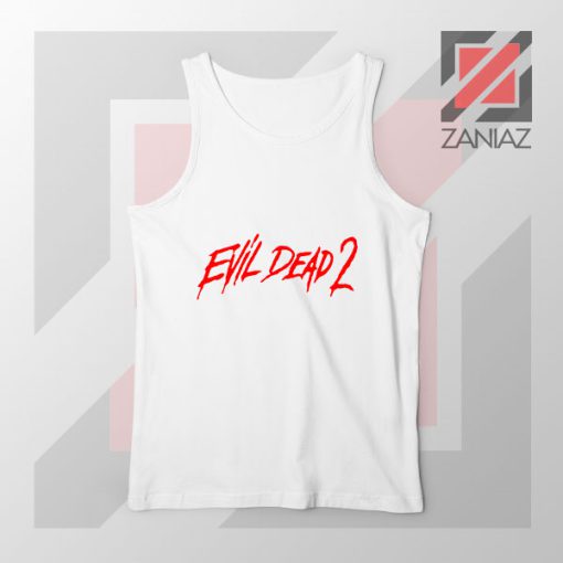 Evil Dead II 87 Logo White Tank Top