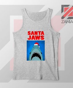 Father Christmas Jaws Parody Sport Grey Tank Top