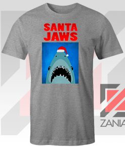 Father Christmas Jaws Parody Sport Grey Tee