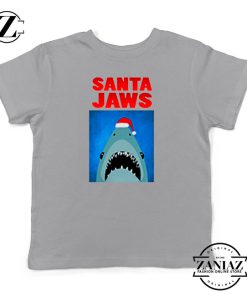 Father Christmas Jaws Parody Youth Sport Grey Tee