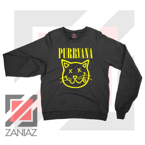 Funny Cat Parody Purrvana Sweater