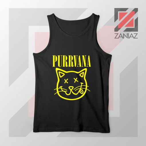 Funny Cat Parody Purrvana Tank Top