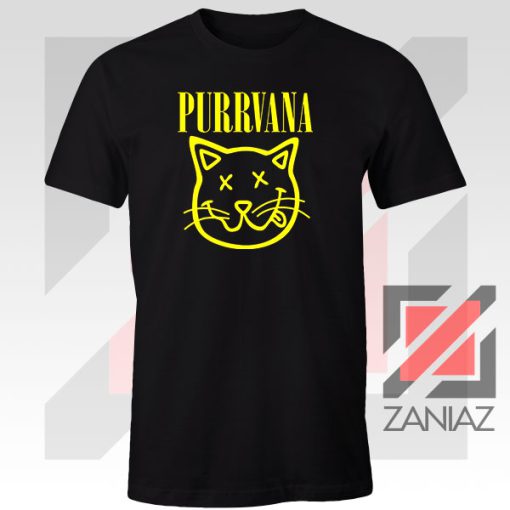 Funny Cat Parody Purrvana Tee